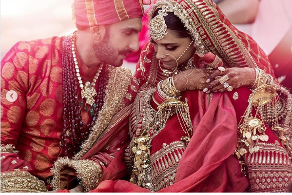 Ranveer Singh and Deepika Padukone wedding 1st image